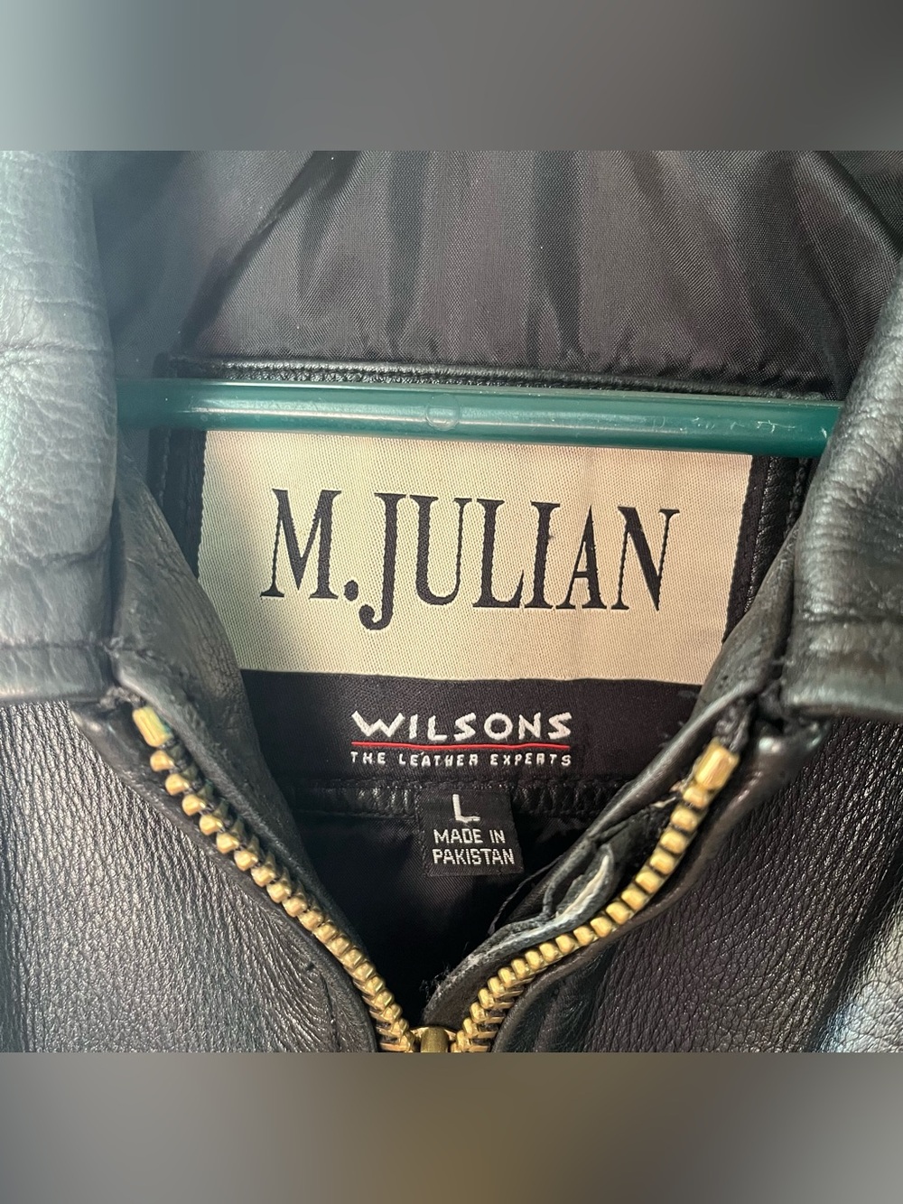 Vintage 90s M. Julian Wilsons Genuine Leather Bomber Jacket Mens Large Black - Picture 2 of 7